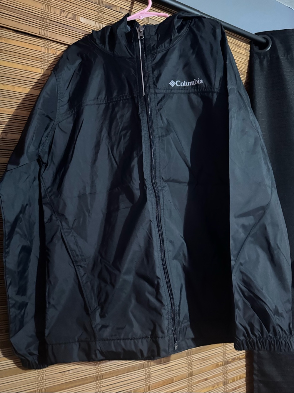 Columbia kids Black Hooded Rain Shell Jacket